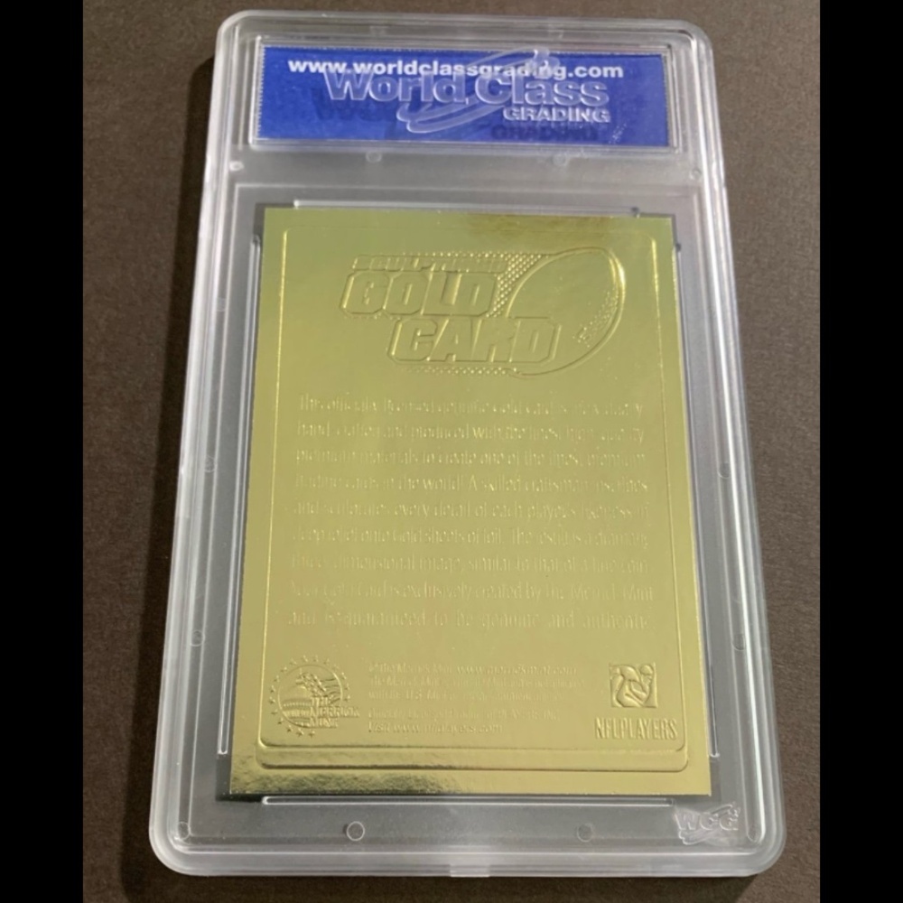 TOM BRADY GOLD BAR AUTO FACSIMILE AUTOGRAPH FOOTBALL CARD - GEM 10 NFL PATRIOTS - Picture 5 of 5